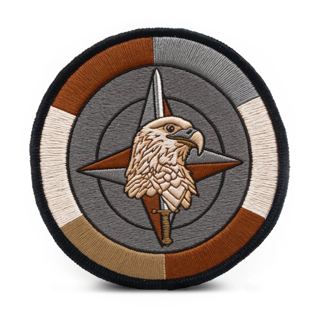 Emblemă brodată Aigle, tonuri coyote