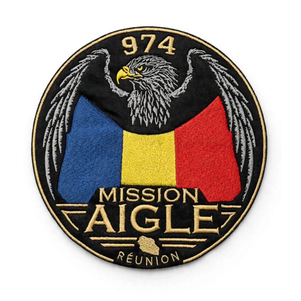 Emblemă brodată Mission Aigle 974 Réunion