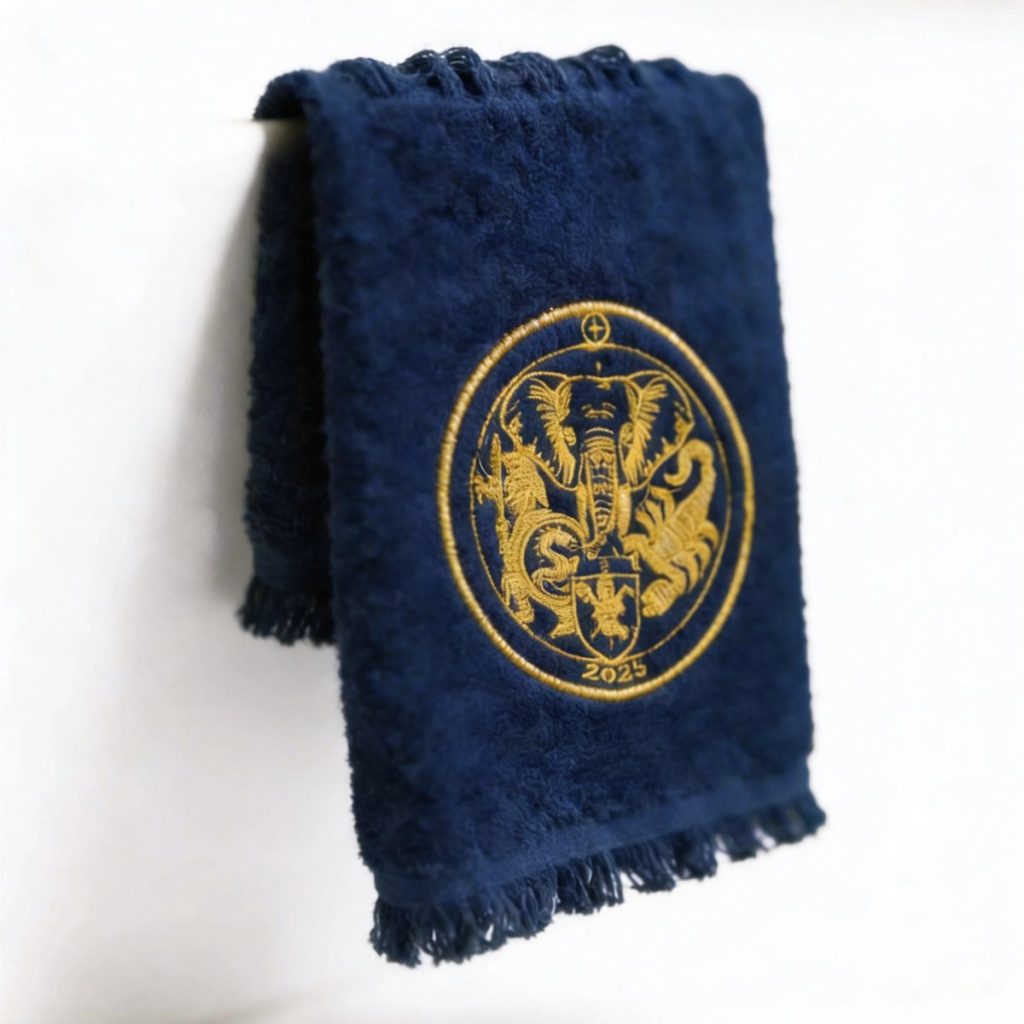 Prosop bleumarin brodat cu blazon 2025