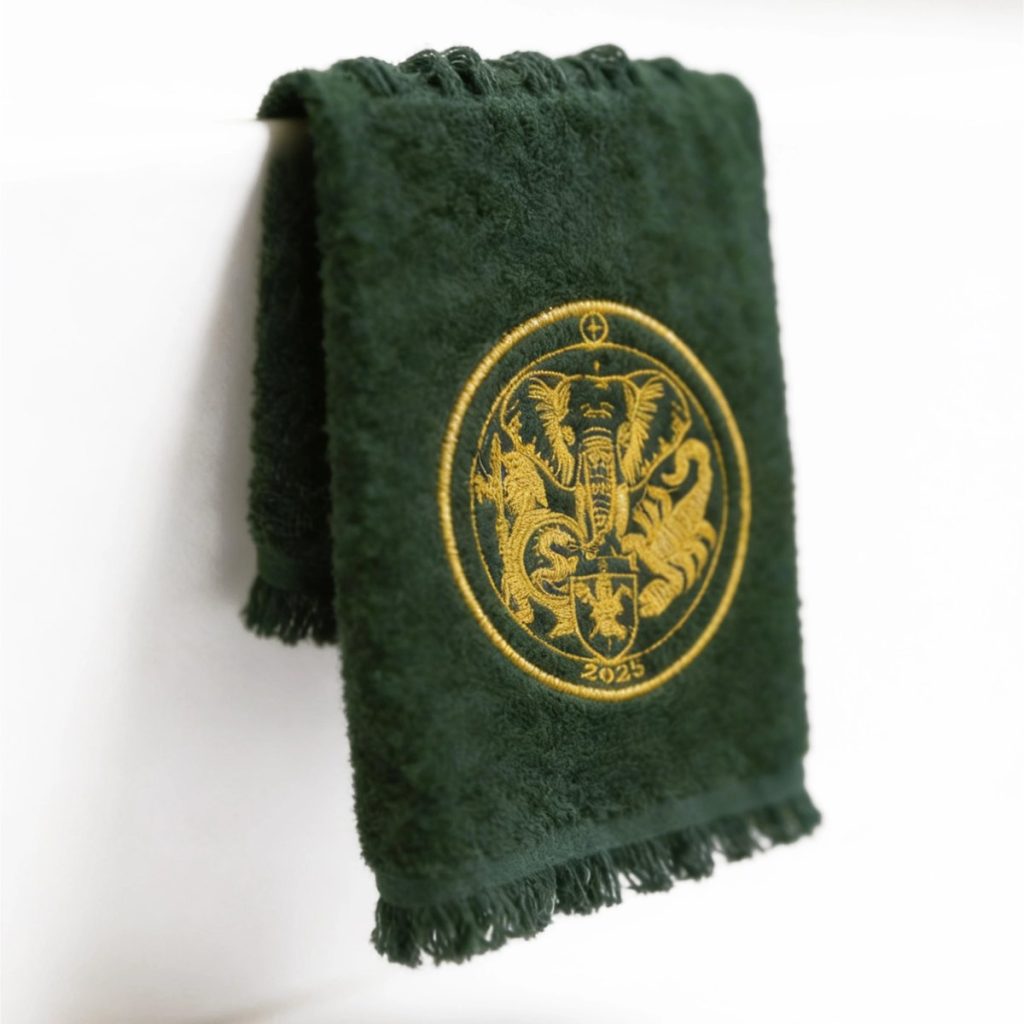 Prosop verde brodat cu blazon 2025